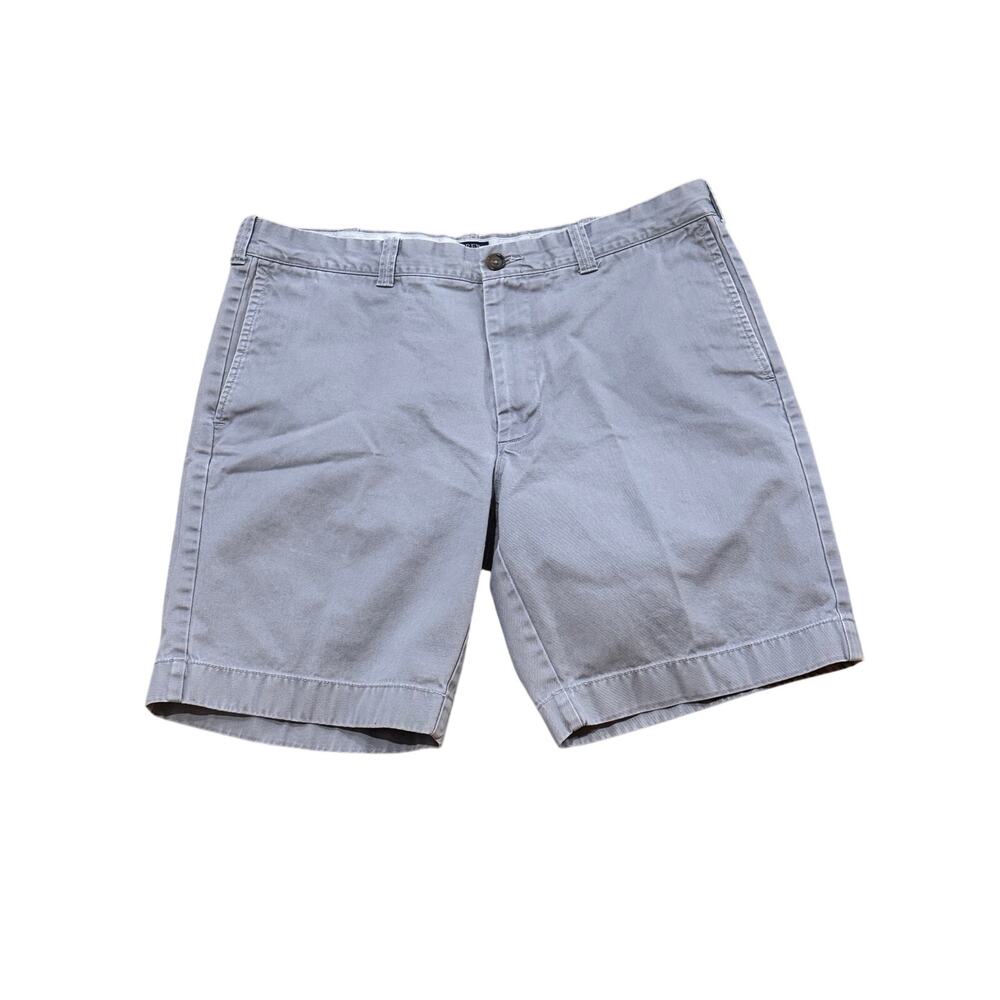 J Crew Men's Gramercy Gray Cotton Chino Shorts Preppy Sz 35W